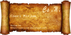 Cseri Mirjam névjegykártya